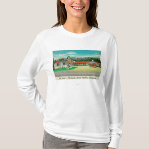 T-shirt Vue extérieure du motel de golf, Montecito