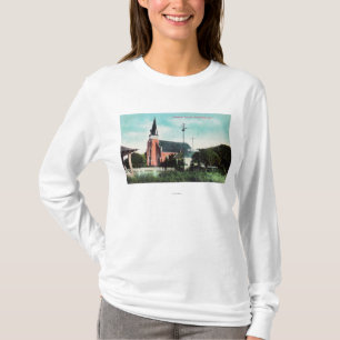 T-shirt Vue extérieure d'une église catholique