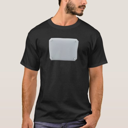 T-shirt Vue frontale du panneau en verre transparent (Devant)