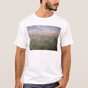 T-shirt Vue générale de Paris d'une montgolfière