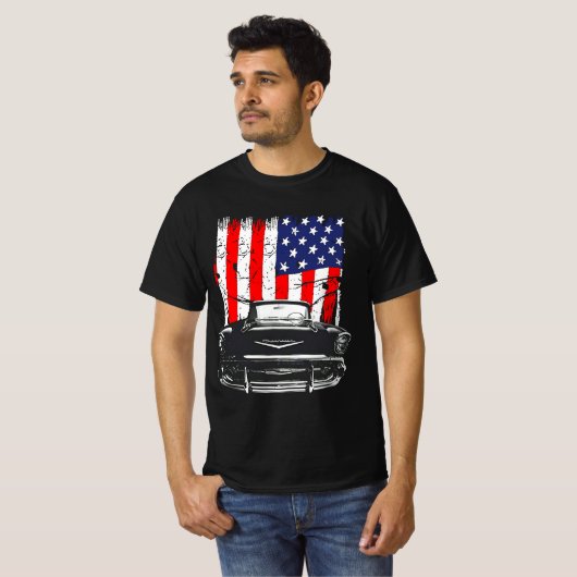 T-shirt Vue Grill avant Chevy Bel 1957  (Devant entier)