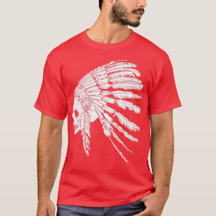 T-shirt Vue latérale du crâne amérindien