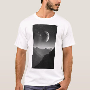 T-shirt Vue montagne Serene Paysage réaliste T