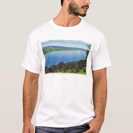 T-shirt Vue nue de colline de lac Canandaigua (Devant)