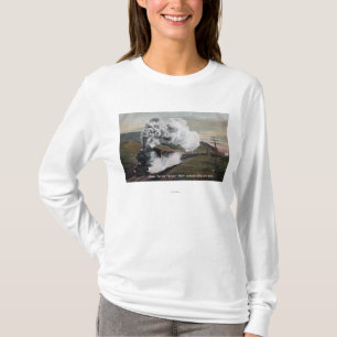 T-shirt Vue Pacifique de train de fret des syndicats