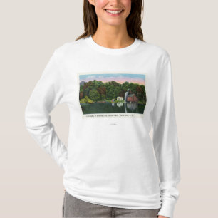 T-shirt Vue principale indienne de roue d'eau de lac