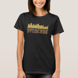 T-shirt Vue rétro de la skyline de Syracuse Ville de Syrac