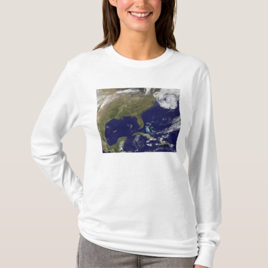 T-shirt Vue satellite de la côte Est des États-Unis (Devant)