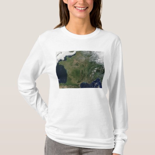 T-shirt Vue satellite de la France (Devant)
