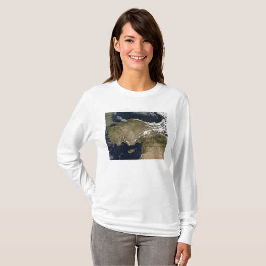T-shirt Vue satellite de la Turquie (Devant entier)