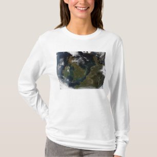 T-shirt Vue satellite de l'Europe du Nord