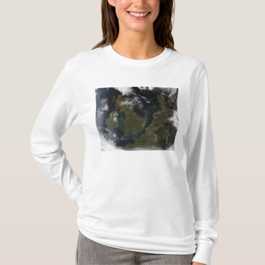 T-shirt Vue satellite de l'Europe du Nord (Devant)