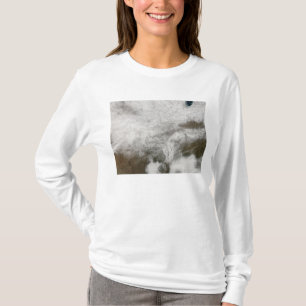 T-shirt Vue satellite d'une tempête grave d'hiver