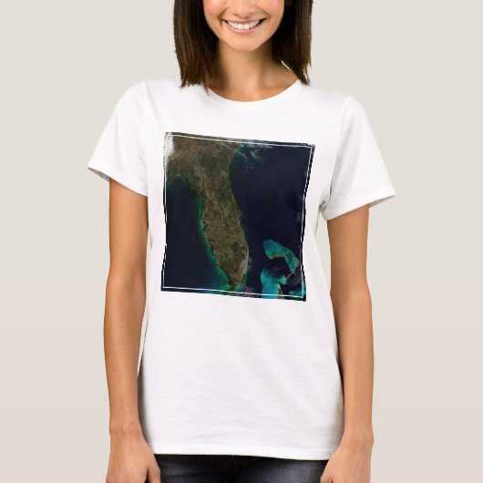 T-shirt Vue Satellite Sur La Floride. (Devant)