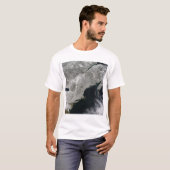 T-shirt Vue satellite sur la neige (Devant entier)
