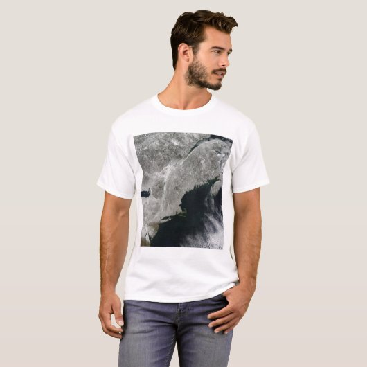 T-shirt Vue satellite sur la neige (Devant entier)