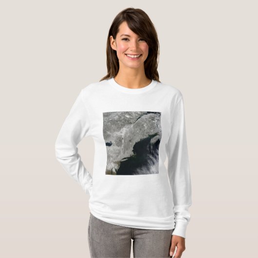 T-shirt Vue satellite sur la neige (Devant entier)