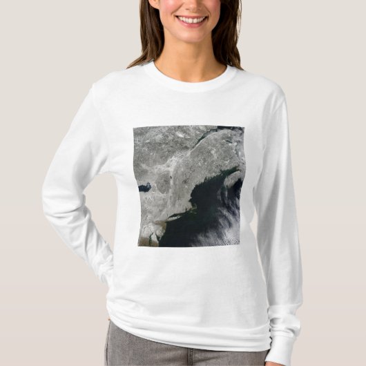 T-shirt Vue satellite sur la neige (Devant)