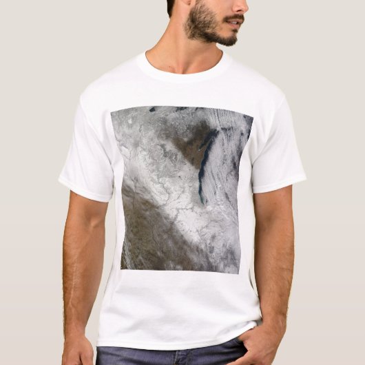 T-shirt Vue satellite sur la neige et le froid (Devant)