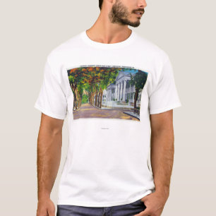 T-shirt Vue supérieure de rue principale des manoirs