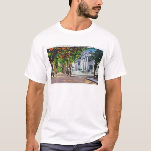 T-shirt Vue supérieure de rue principale des manoirs (Devant)