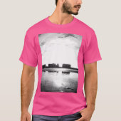 T-shirt Vue Sur La Plage Avec Réflexions Et Skyscr (Devant)