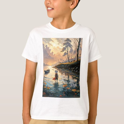 T-shirt Vue sur le lac (Devant)