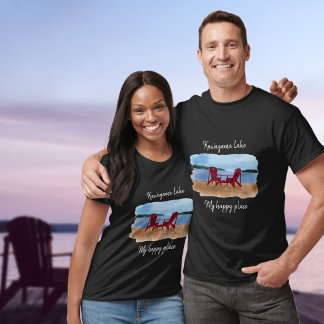 T-shirt Vue sur le lac personnalisée "My Happy Place T-shi