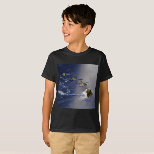 T-shirt Vue sur les îles Hawaiiennes (Devant entier)