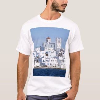 T-shirt Vue sur l'île de Paros Village Naoussa