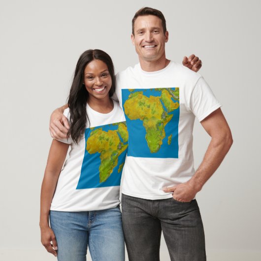 T-shirt Vue topographique de l'Afrique (Unisexe)