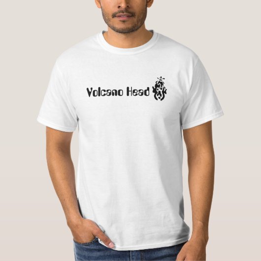 T-shirt vulkaan hoofd (Voorkant)