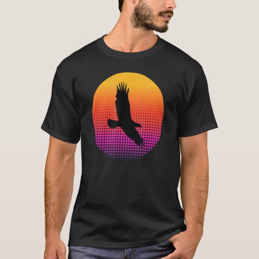 T-shirt Vulture Eagle Bird Flying in the Sky at Sunset Ani (Devant)