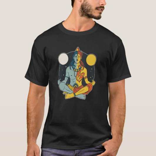 T-shirt VXL Inde Fier Dieu Hindi Sikh Moon Hindus Shiva M (Devant)