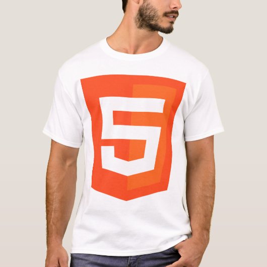 T-shirt W3 W3C de fonctionnaire de logo de HTML 5 (Devant)
