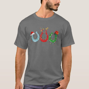 T-shirt W4yp Horse Chaussure Santa Chapeau Noël Joyeux Noë