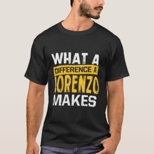 T-shirt W A Difference A Lorenzo Fait Le Nom Lorenzo