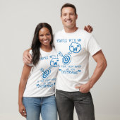 T-shirt w determine letter first names citation (Unisexe)