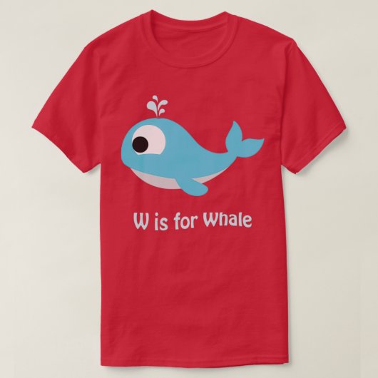 T-shirt W est pour la baleine (Design devant)