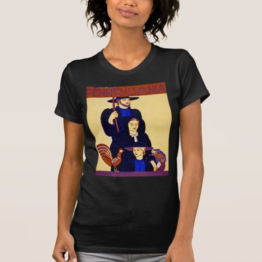 T-shirt W.P.A. Cru d'affiche de voyage de la Pennsylvanie (Devant)