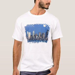T-shirt WA, Seattle, ligne d'horizon de Seattle et Elliott