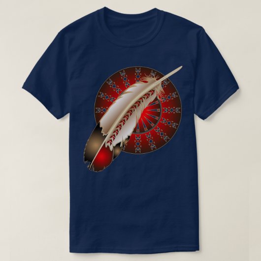 T-shirt Wacipi Pow Wow rouge  (Design devant)