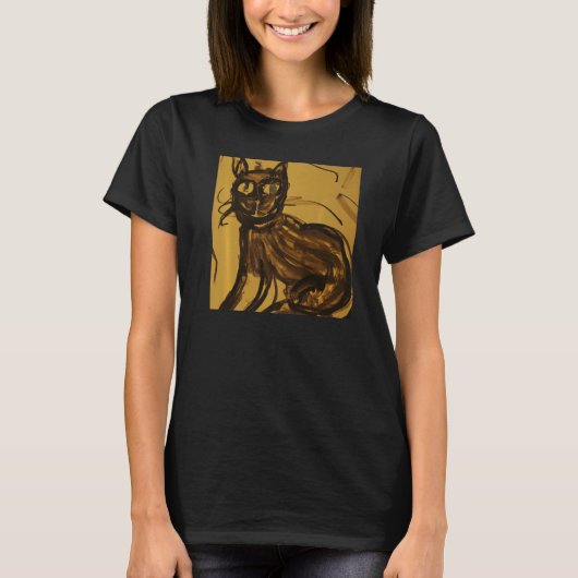 T-shirt Wacky cat artwork kitten pun (Devant)