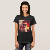 T-shirt Wacky Cat Holding Wine Selfi With Fire Funny Sungl (Devant entier)