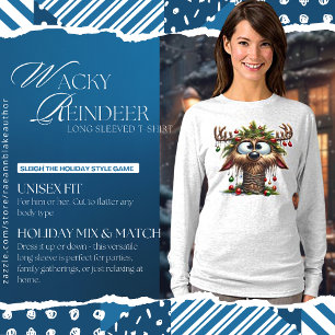 T-shirt Wacky Reindeer Long Manches