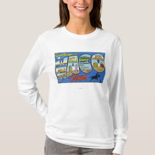 T-shirt Waco, lettre ScenesWaco, TX de TexasLarge