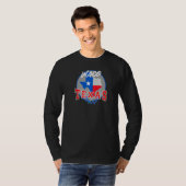 T-shirt Waco Texas in Red White & Blue Bonnet Flower (Devant entier)
