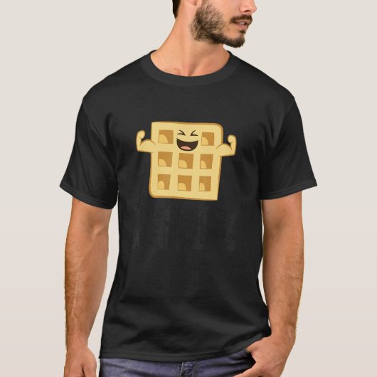 T-shirt Waffle Breakfast Waffles Powered By Waffles (Devant)