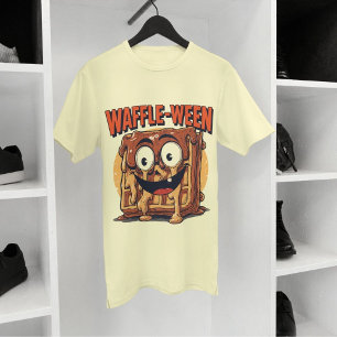 T-shirt Waffle-ween Funny Halloween Petit déjeuner Waffle