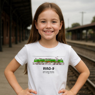 T-shirt WAG-9 Locomotive. Train de marchandises des chemin